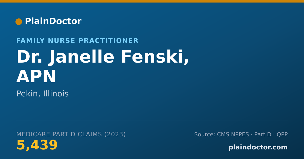 Shareable card for Janelle Fenski, APN - Family Nurse Practitioner, Pekin, IL