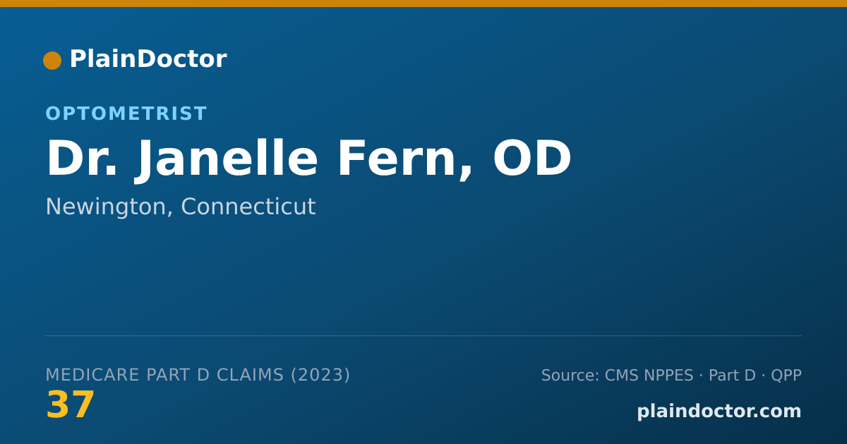 Shareable card for Janelle Fern, OD - Optometrist, Newington, CT