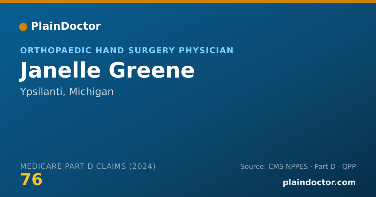 Shareable card for Janelle Greene - Orthopaedic Hand Surgery Physician, Ypsilanti, MI