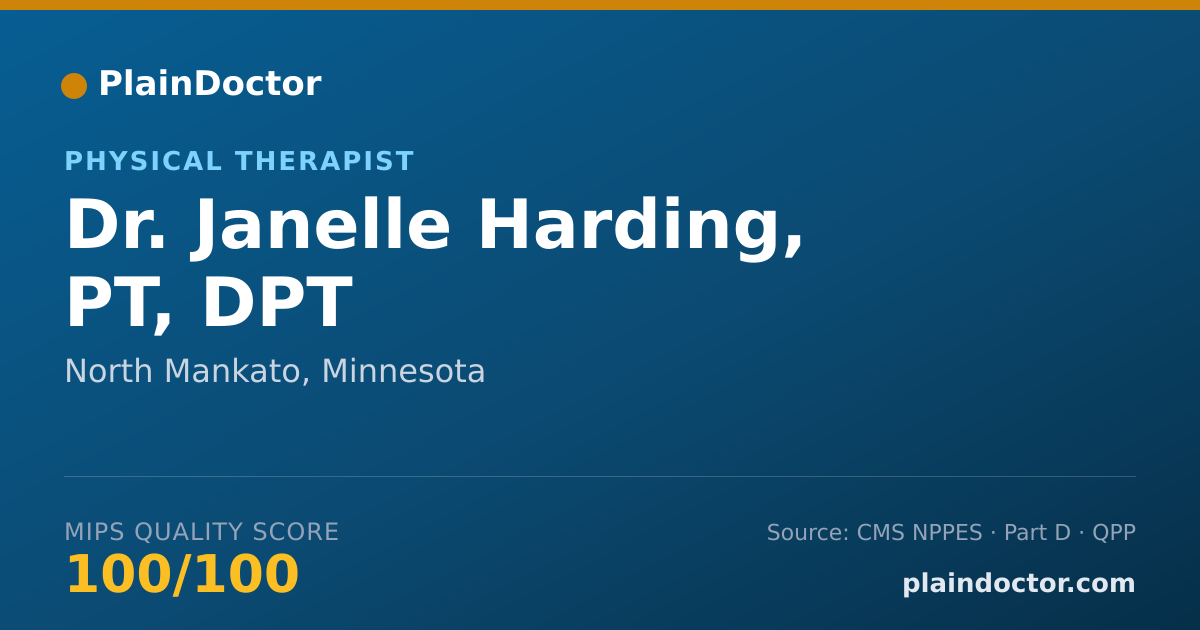 Shareable card for Janelle Harding, PT, DPT - Orthopedic Physical Therapist, North Mankato, MN