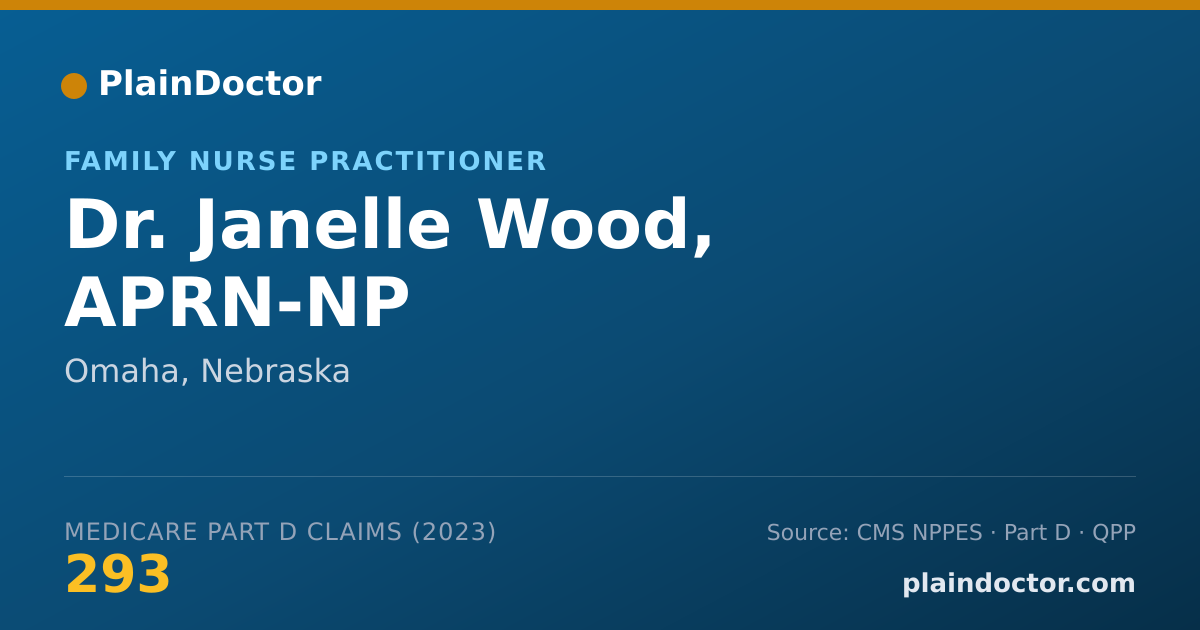 Shareable card for Janelle Wood, APRN-NP - Family Nurse Practitioner, Omaha, NE