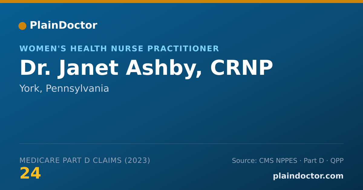 Shareable card for Janet Ashby, CRNP - Women's Health Nurse Practitioner, York, PA