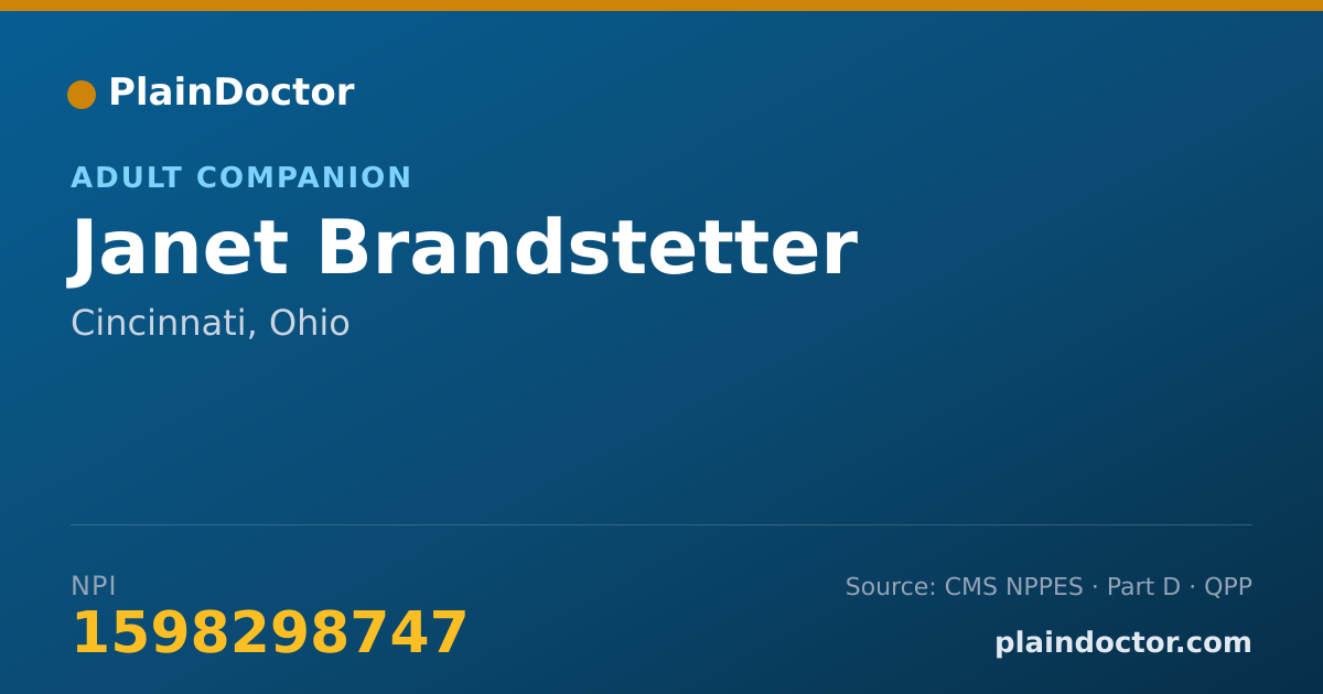 Shareable card for Janet Brandstetter - Adult Companion, Cincinnati, OH
