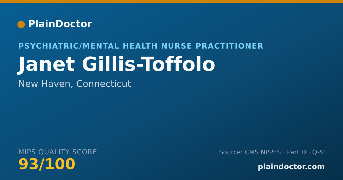 Shareable card for Janet Gillis-Toffolo - Psychiatric/Mental Health Nurse Practitioner, New Haven, CT