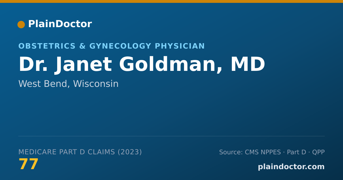 Shareable card for Janet Goldman, MD - Obstetrics & Gynecology Physician, West Bend, WI