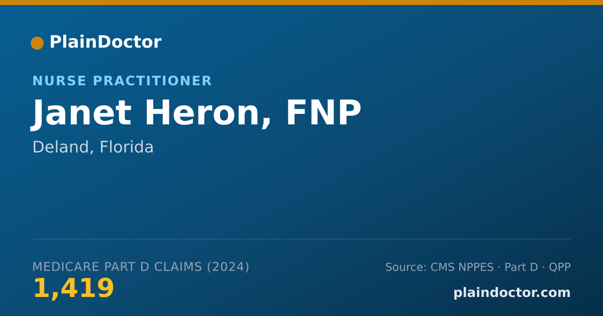 Shareable card for Janet Heron, FNP - Nurse Practitioner, Deland, FL