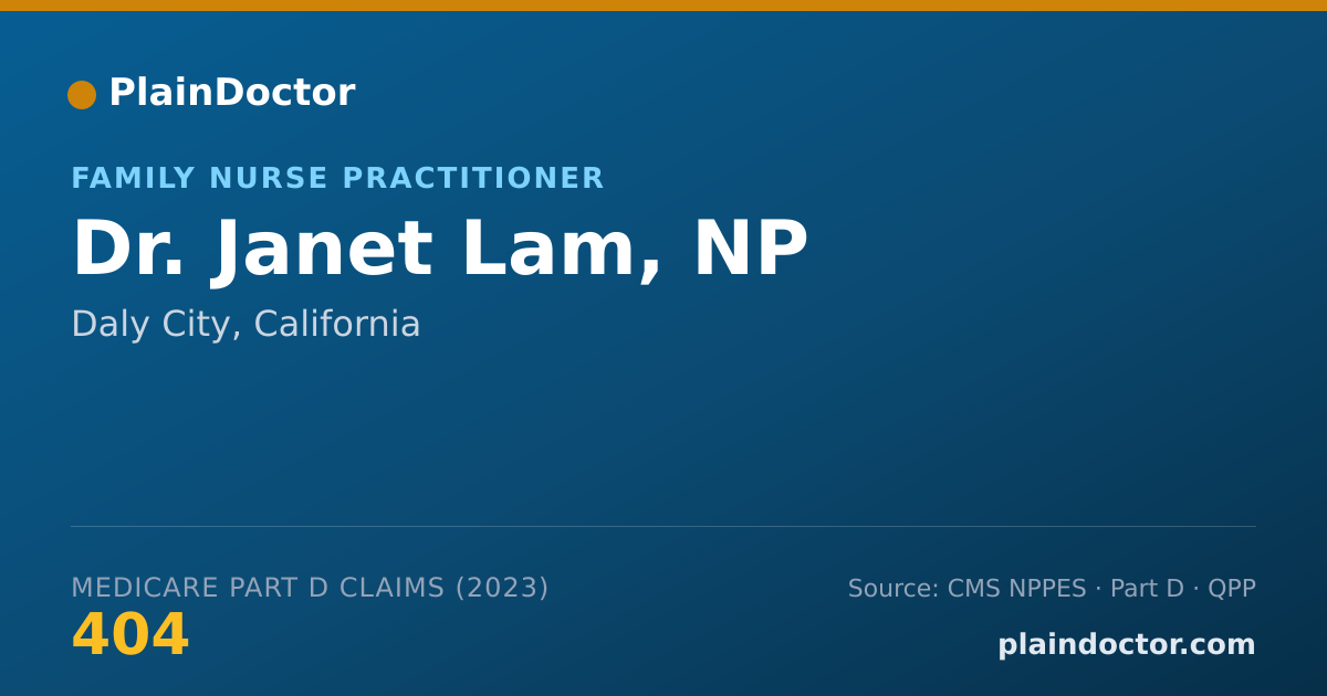 Shareable card for Janet Lam, NP - Family Nurse Practitioner, Daly City, CA