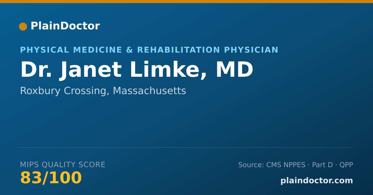 Shareable card for Janet Limke, MD - Physical Medicine & Rehabilitation Physician, Roxbury Crossing, MA