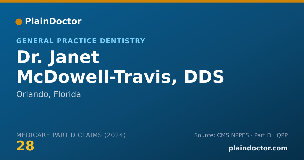 Shareable card for Janet McDowell-Travis, DDS - General Practice Dentistry, Orlando, FL