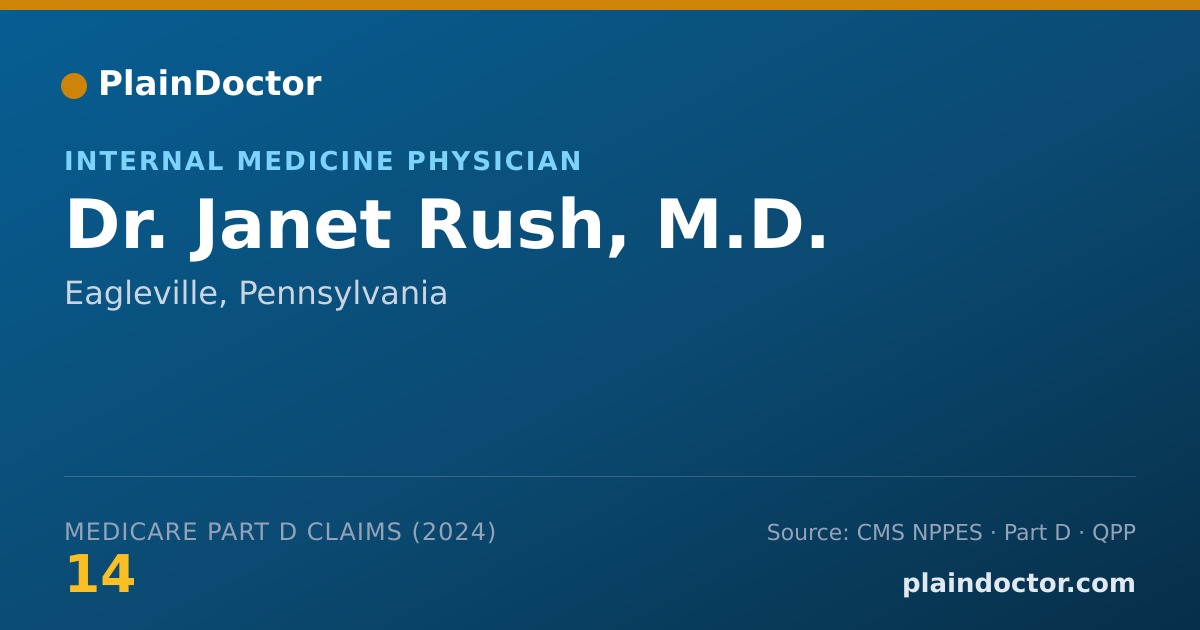 Shareable card for Janet Rush, M.D. - Internal Medicine Physician, Eagleville, PA