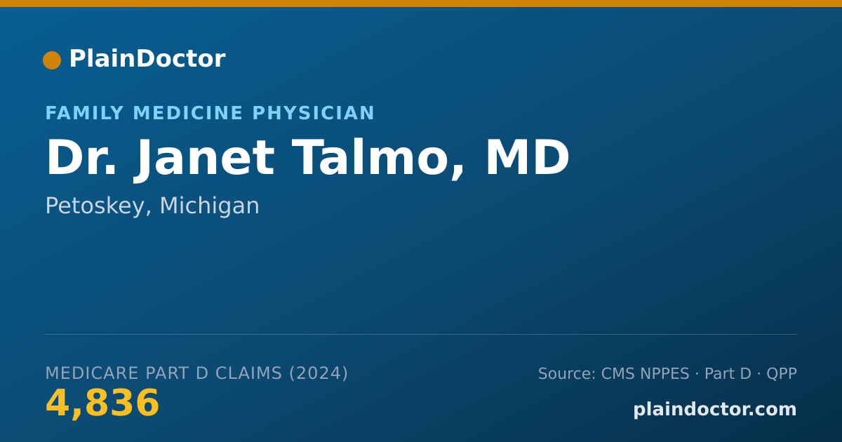 Shareable card for Janet Talmo, MD - Family Medicine Physician, Petoskey, MI