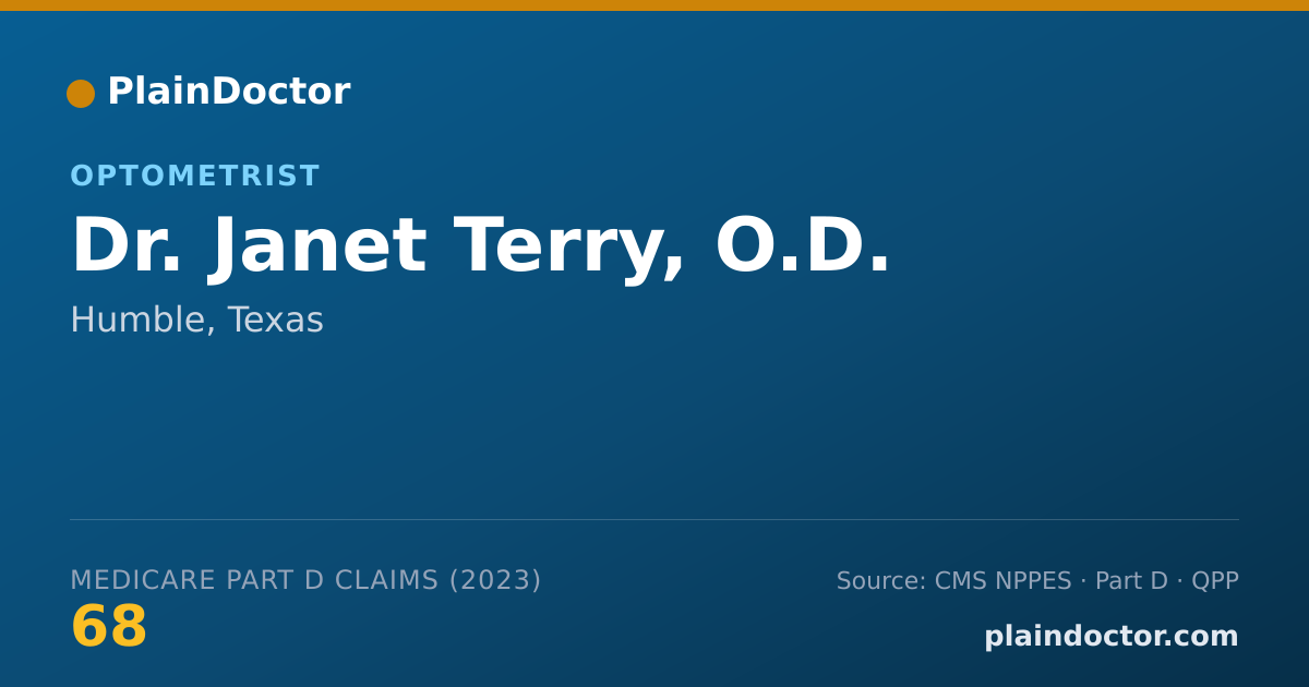 Shareable card for Janet Terry, O.D. - Optometrist, Humble, TX