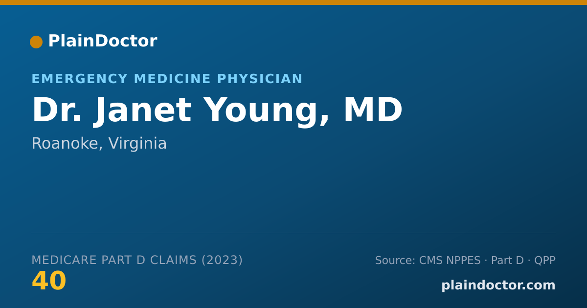 Shareable card for Janet Young, MD - Emergency Medicine Physician, Roanoke, VA