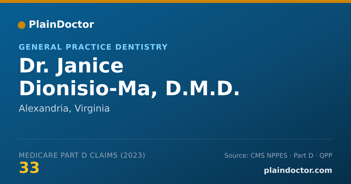 Shareable card for Janice Dionisio-Ma, D.M.D. - General Practice Dentistry, Alexandria, VA