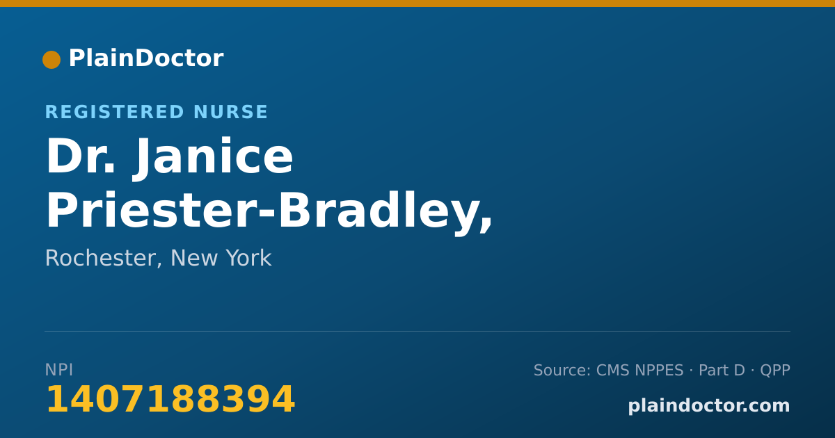 Shareable card for Janice Priester-Bradley, REGISTERED NURSE - Registered Nurse, Rochester, NY