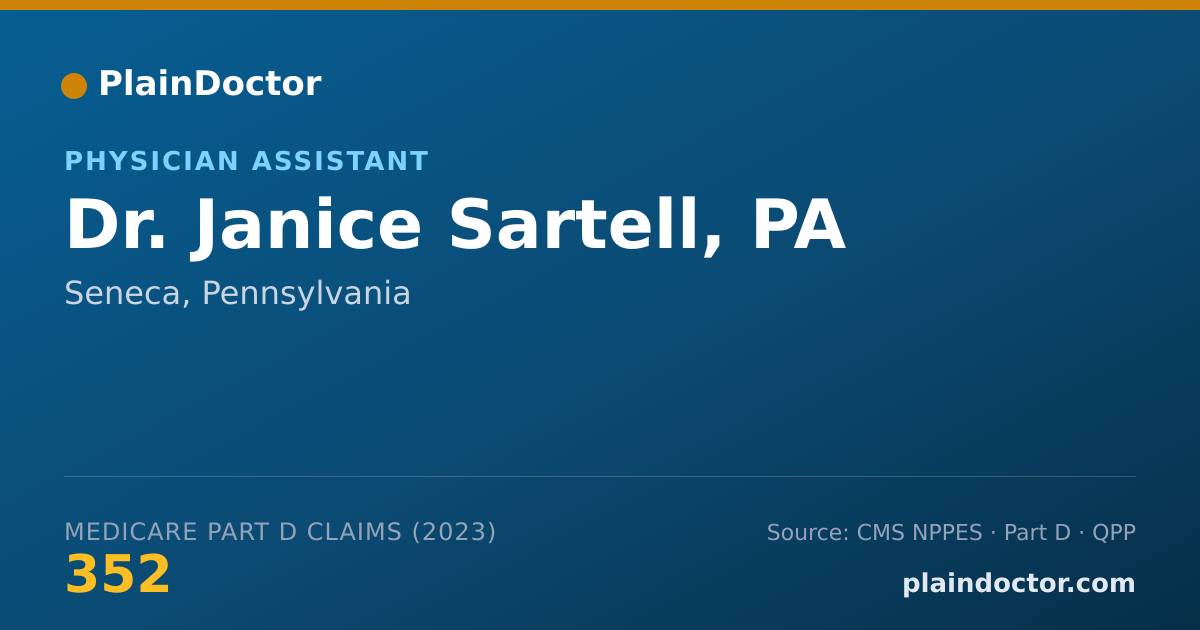 Shareable card for Janice Sartell, PA - Physician Assistant, Seneca, PA