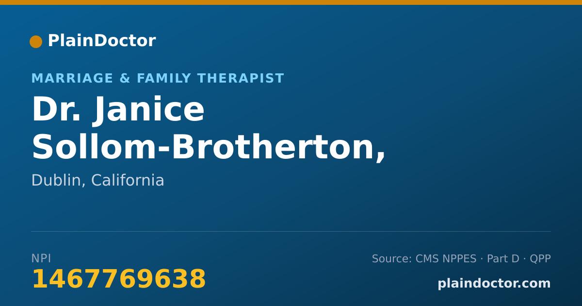 Shareable card for Janice Sollom-Brotherton, M.A. - Marriage & Family Therapist, Dublin, CA