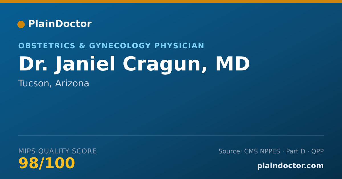 Shareable card for Janiel Cragun, MD - Obstetrics & Gynecology Physician, Tucson, AZ