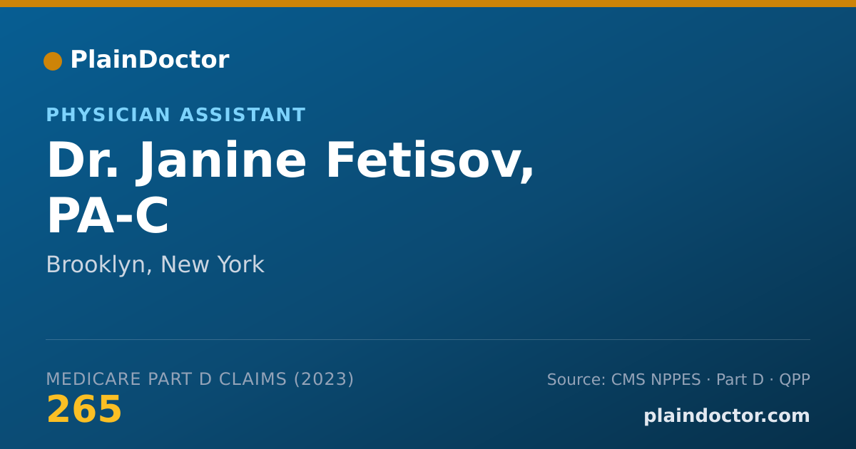 Shareable card for Janine Fetisov, PA-C - Physician Assistant, Brooklyn, NY