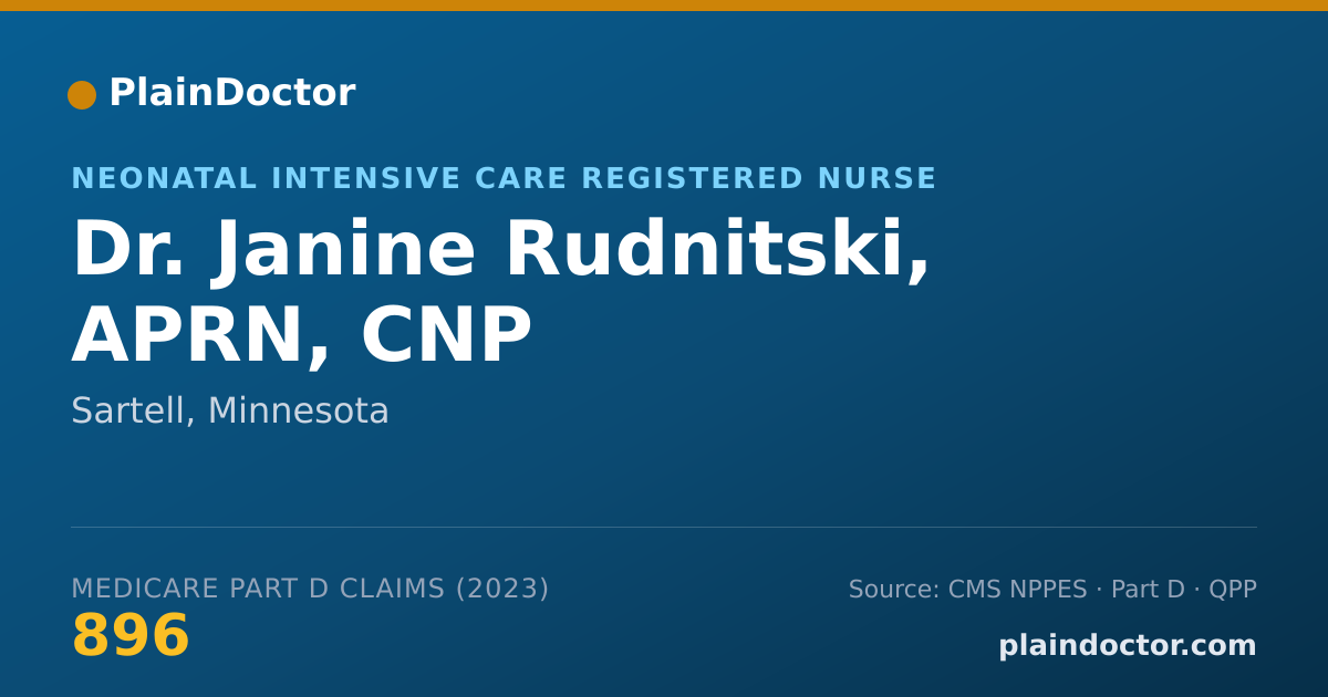 Shareable card for Janine Rudnitski, APRN, CNP - Neonatal Intensive Care Registered Nurse, Sartell, MN