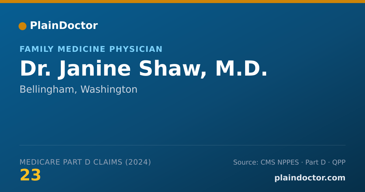 Shareable card for Janine Shaw, M.D. - Family Medicine Physician, Bellingham, WA