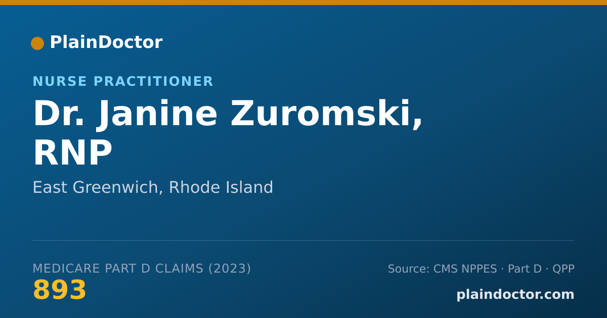 Shareable card for Janine Zuromski, RNP - Nurse Practitioner, East Greenwich, RI