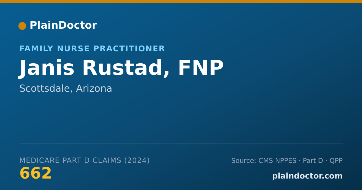 Shareable card for Janis Rustad, FNP - Family Nurse Practitioner, Scottsdale, AZ