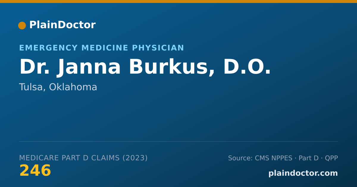 Shareable card for Janna Burkus, D.O. - Emergency Medicine Physician, Tulsa, OK