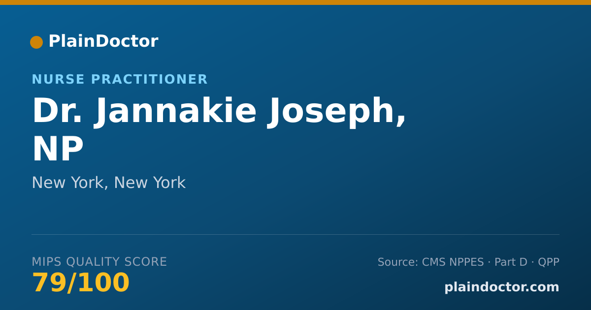 Shareable card for Jannakie Joseph, NP - Nurse Practitioner, New York, NY