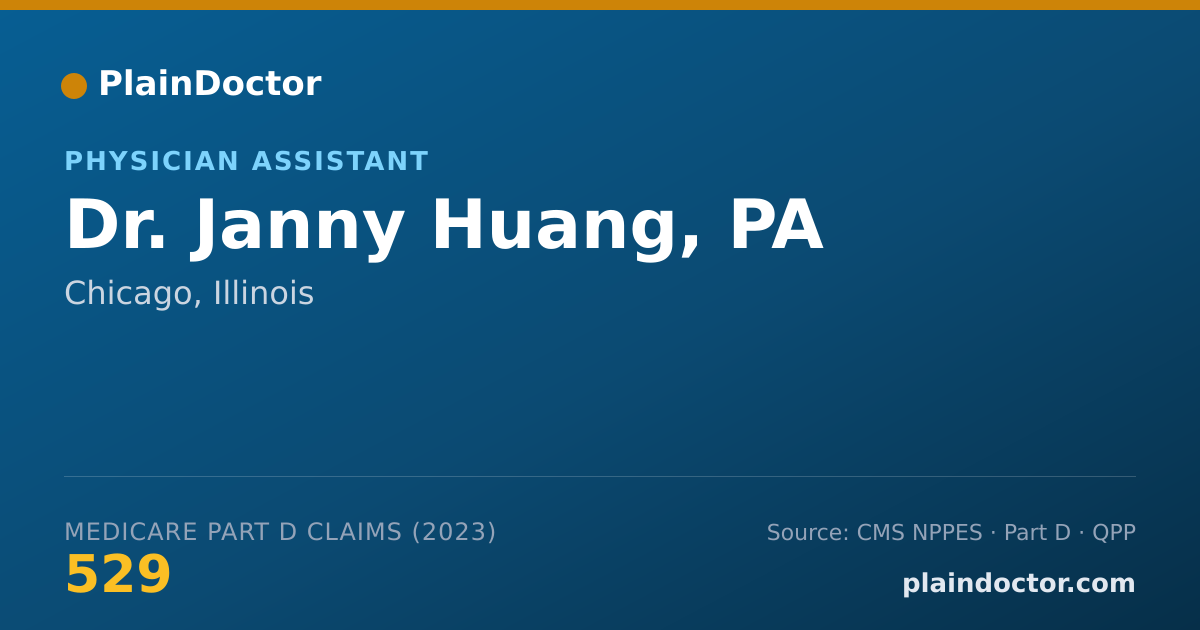 Shareable card for Janny Huang, PA - Physician Assistant, Chicago, IL