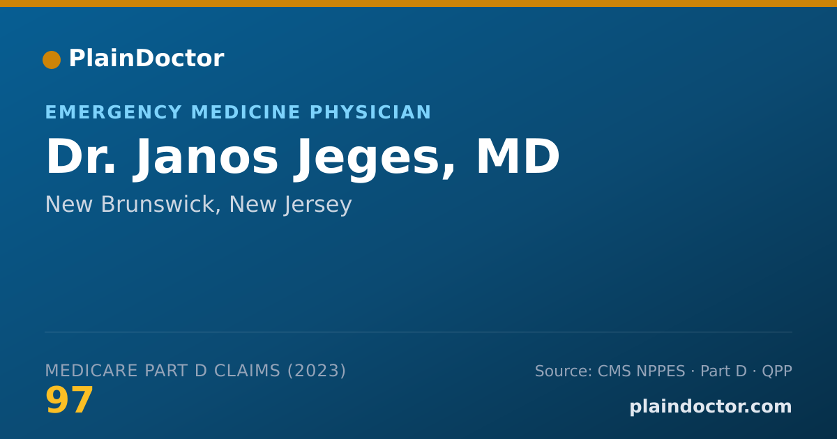 Shareable card for Janos Jeges, MD - Emergency Medicine Physician, New Brunswick, NJ