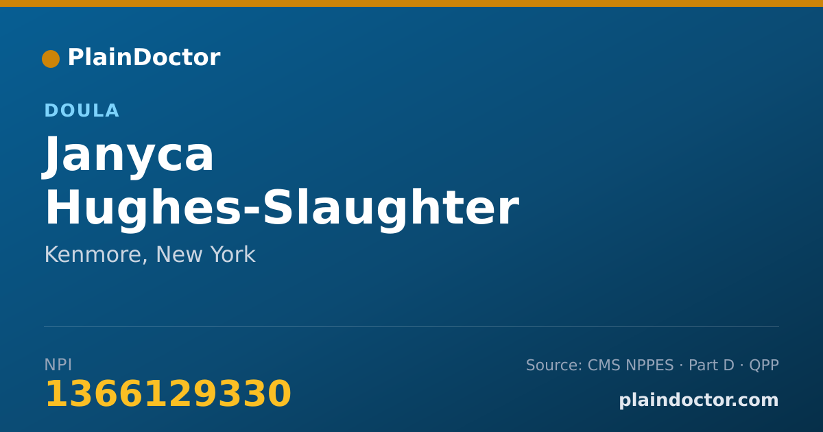 Shareable card for Janyca Hughes-Slaughter - Doula, Kenmore, NY
