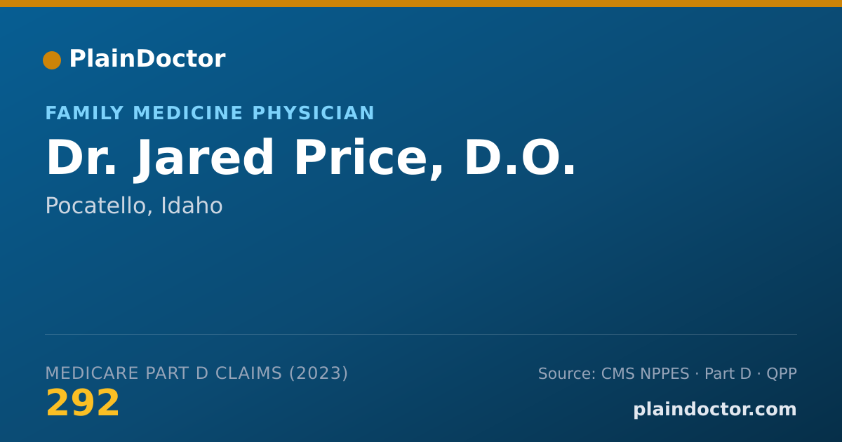 Shareable card for Jared Price, D.O. - Family Medicine Physician, Pocatello, ID