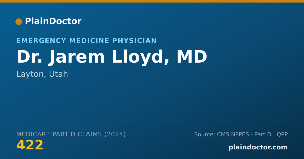 Shareable card for Jarem Lloyd, MD - Emergency Medicine Physician, Layton, UT