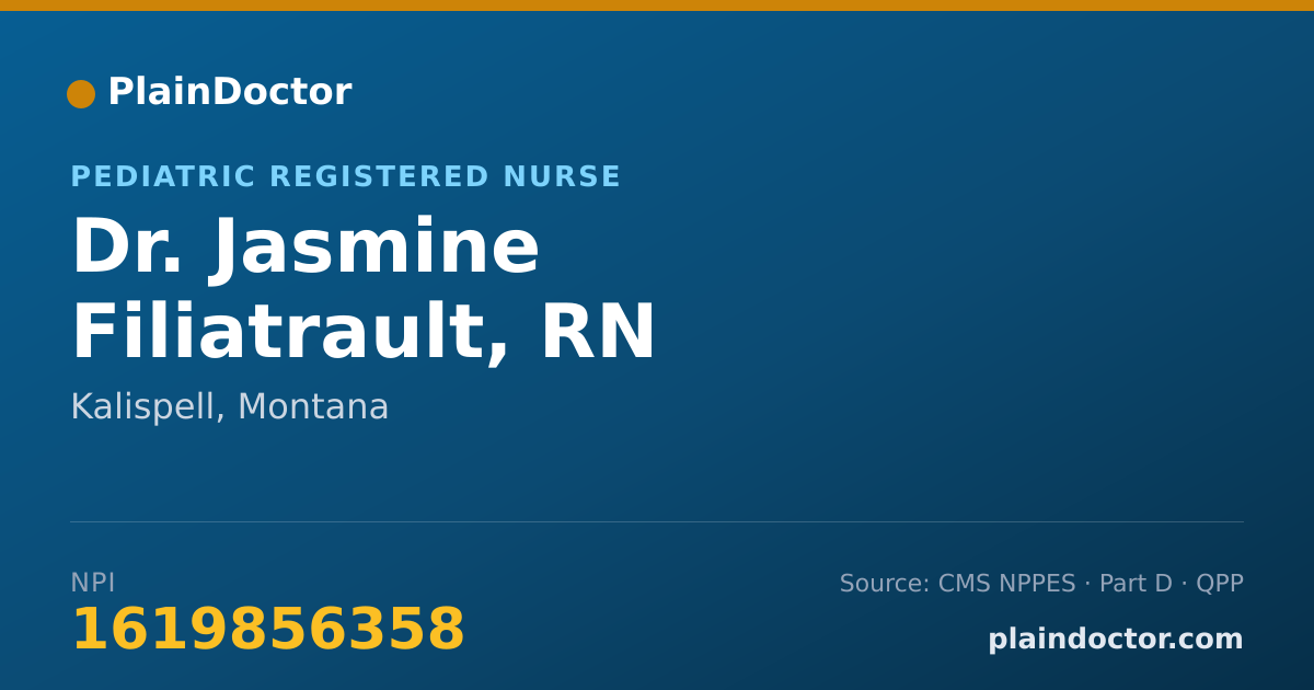 Shareable card for Jasmine Filiatrault, RN - Pediatric Registered Nurse, Kalispell, MT