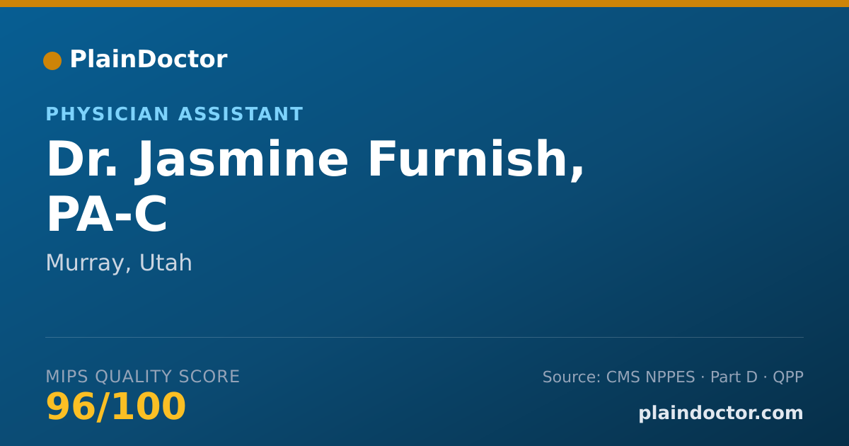 Shareable card for Jasmine Furnish, PA-C - Physician Assistant, Murray, UT