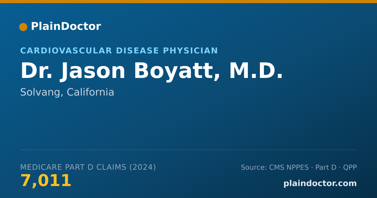 Shareable card for Jason Boyatt, M.D. - Cardiovascular Disease Physician, Solvang, CA