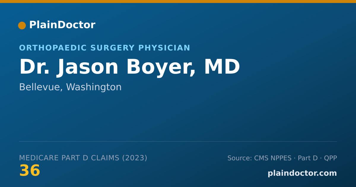 Shareable card for Jason Boyer, MD - Orthopaedic Surgery Physician, Bellevue, WA
