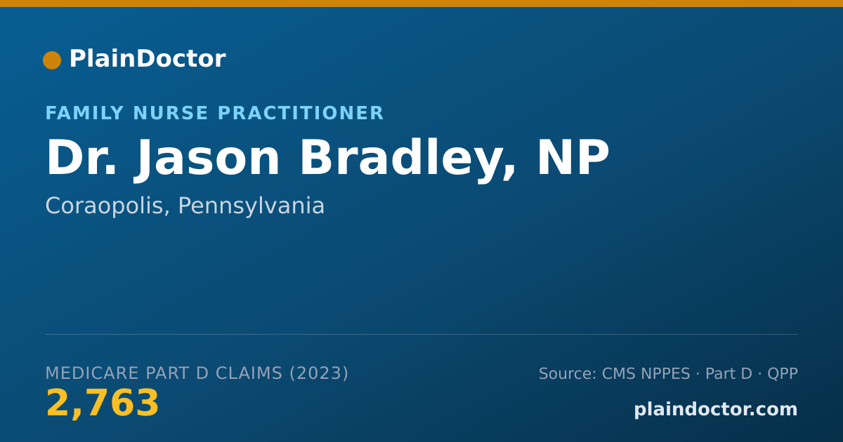 Shareable card for Jason Bradley, NP - Family Nurse Practitioner, Coraopolis, PA
