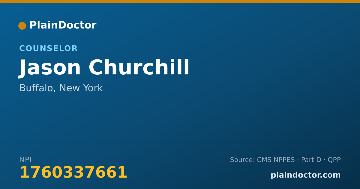 Shareable card for Jason Churchill - Counselor, Buffalo, NY