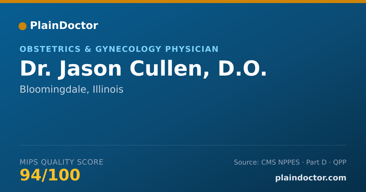Shareable card for Jason Cullen, D.O. - Obstetrics & Gynecology Physician, Bloomingdale, IL