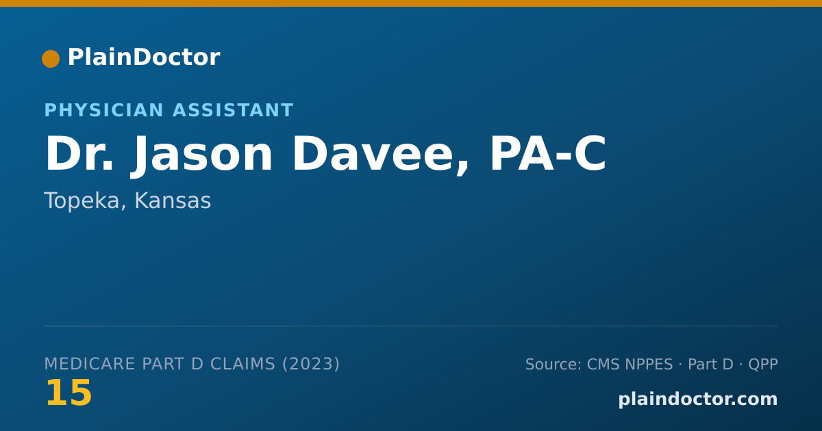 Shareable card for Jason Davee, PA-C - Physician Assistant, Topeka, KS