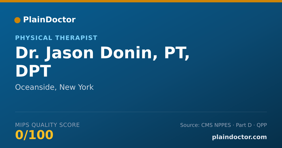 Shareable card for Jason Donin, PT, DPT - Physical Therapist, Oceanside, NY