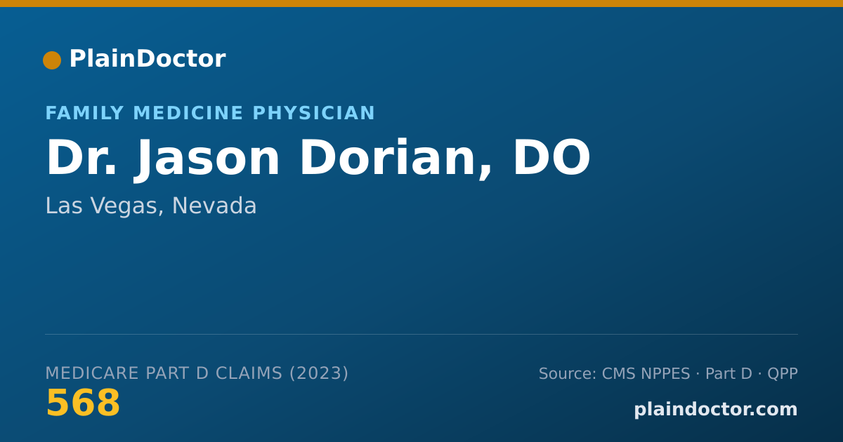 Shareable card for Jason Dorian, DO - Family Medicine Physician, Las Vegas, NV