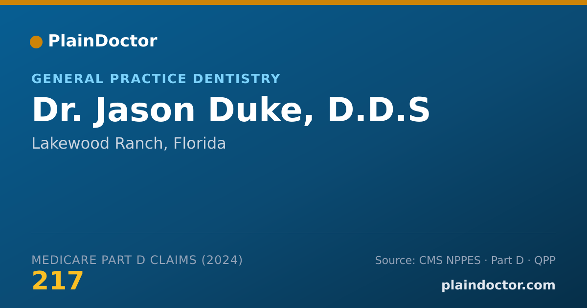 Shareable card for Jason Duke, D.D.S - General Practice Dentistry, Lakewood Ranch, FL
