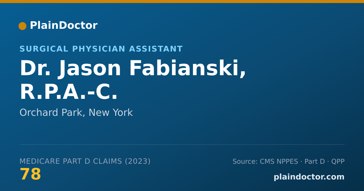 Shareable card for Jason Fabianski, R.P.A.-C. - Surgical Physician Assistant, Orchard Park, NY