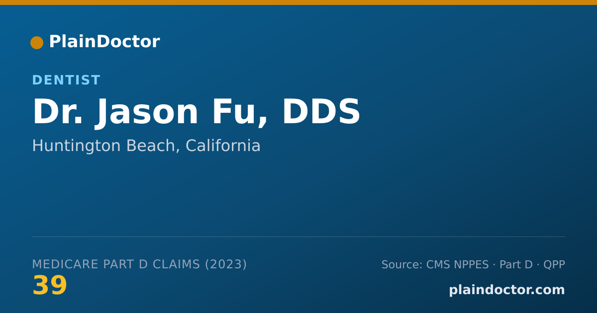 Shareable card for Jason Fu, DDS - Dentist, Huntington Beach, CA