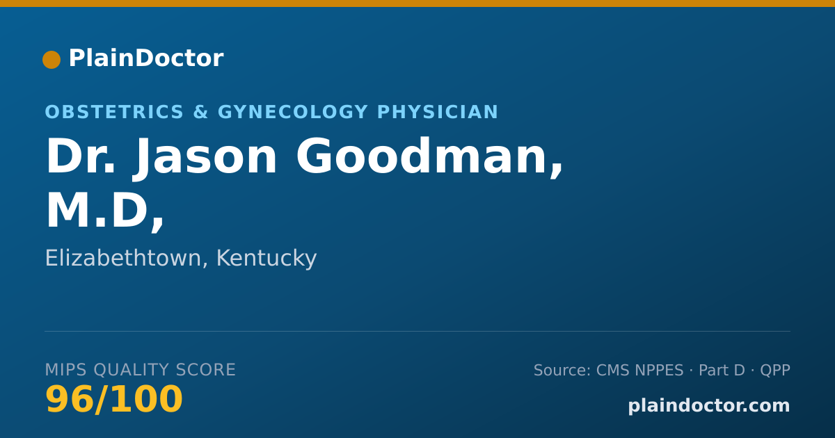 Shareable card for Jason Goodman, M.D, - Obstetrics & Gynecology Physician, Elizabethtown, KY