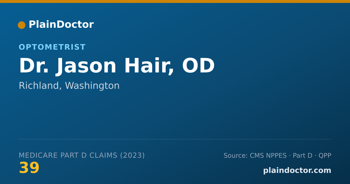 Shareable card for Jason Hair, OD - Optometrist, Richland, WA