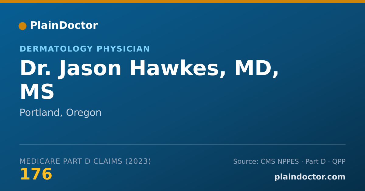 Shareable card for Jason Hawkes, MD, MS - Dermatology Physician, Portland, OR